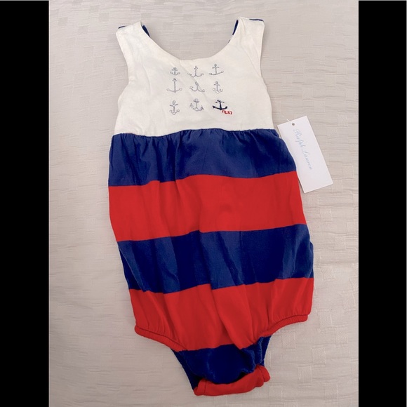 NWT Ralph Lauren One Piece Sleeveless Jumper Size 6M - Picture 1 of 3
